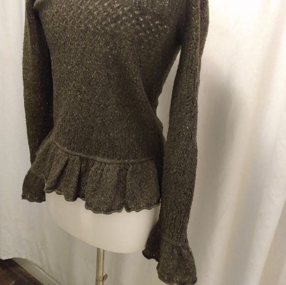 Lauren ralph lauren Knitted Cardigan S Green Chunky Warm Thick Cozy Dres… - Picture 10 of 11